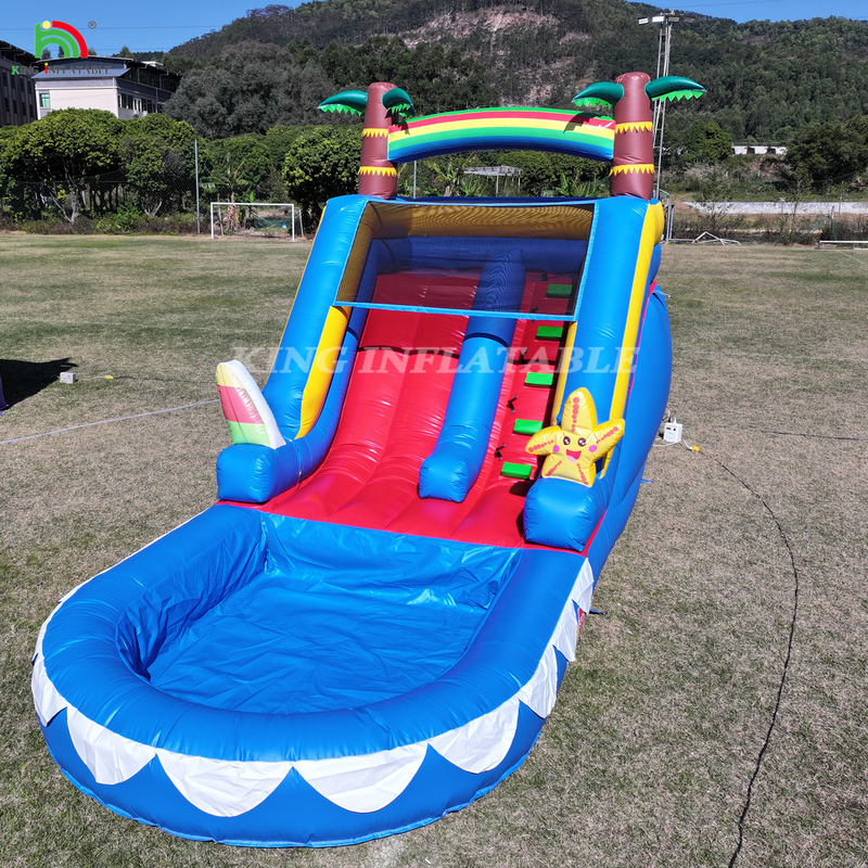 Water Slide PVC thương mại Bánh trượt nước bơm cho trẻ em Bánh trượt bơm với bể bơi ướt khô Bánh trượt người lớn