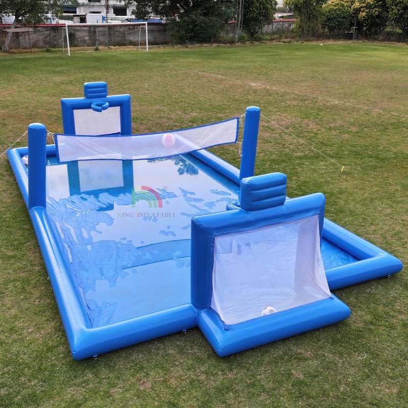 PVC Inflatable Sport Game Blue Inflatable Water Volleyball Net Field Sân bóng đá Quảng trường Quảng trường Quảng trường Quảng trường Sân bóng đá