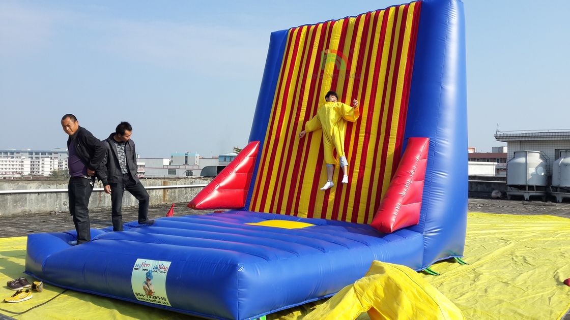 Nhà máy bán buôn thương mại ngoài trời thể thao trò chơi người lớn Inflatable Sticky Wall Game Inflatable Jumping Bouncy Castle