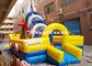 Safe Inflatable Barque Jumping Castle , Inflatable Bouncy Boat With Long Slide