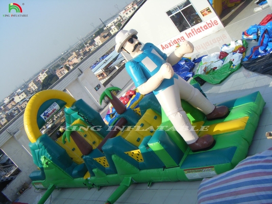 Các khóa học chướng ngại vật bơm hơi thương mại Các khóa học chướng ngại vật bơm hơi với trượt