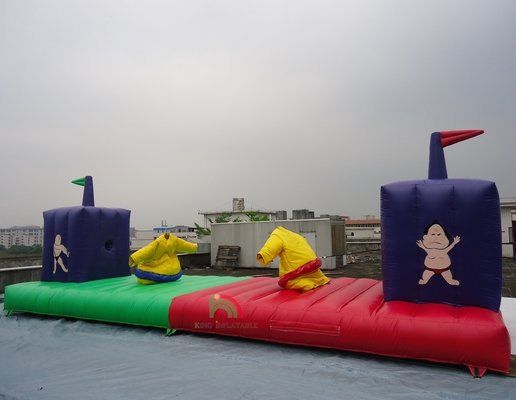 Trò chơi nổi chất lượng cao Carnival Bounce House Sumo Suits Bungee Run cho người lớn trẻ em